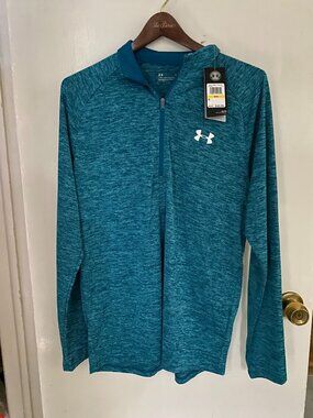 UNDER ARMOUR Blue Heatgear Performance 1/4 Zip Men's Pullover M - NEW w/Tags